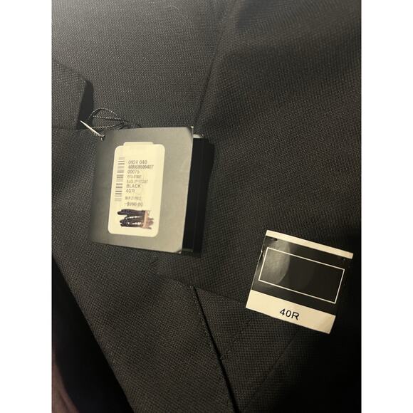 New Samuelsohn Blazer 40R Solid Black Sport Jacket Honeycomb Super 130s - Picture 16 of 16